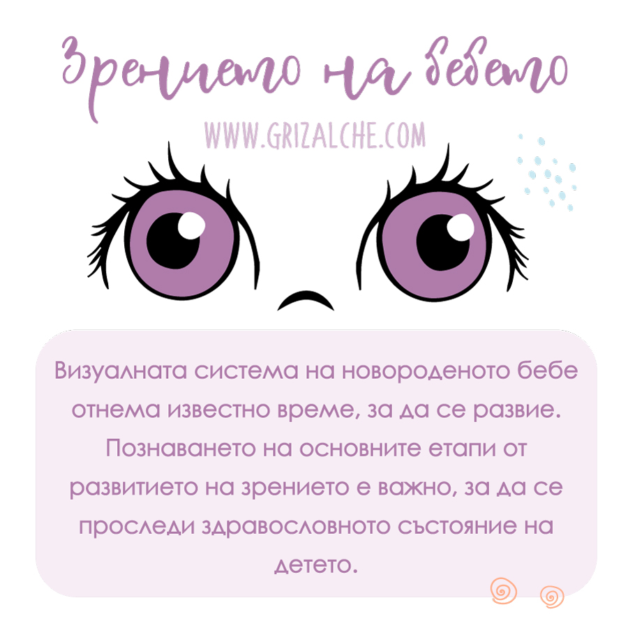 зрение на бебето